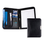 BALMORAL LEATHER A4 DELUXE ZIPPED CONFERENCE FOLDER WITH CALCULATOR E68105